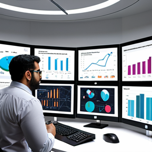 Home 6 **
"A modern office scene, Arabic professionals analyzing data dashboards, charts, and graphs displayed on large screens. Focus on collaboration and data-driven decision making, reflecting growth and innovation."
**