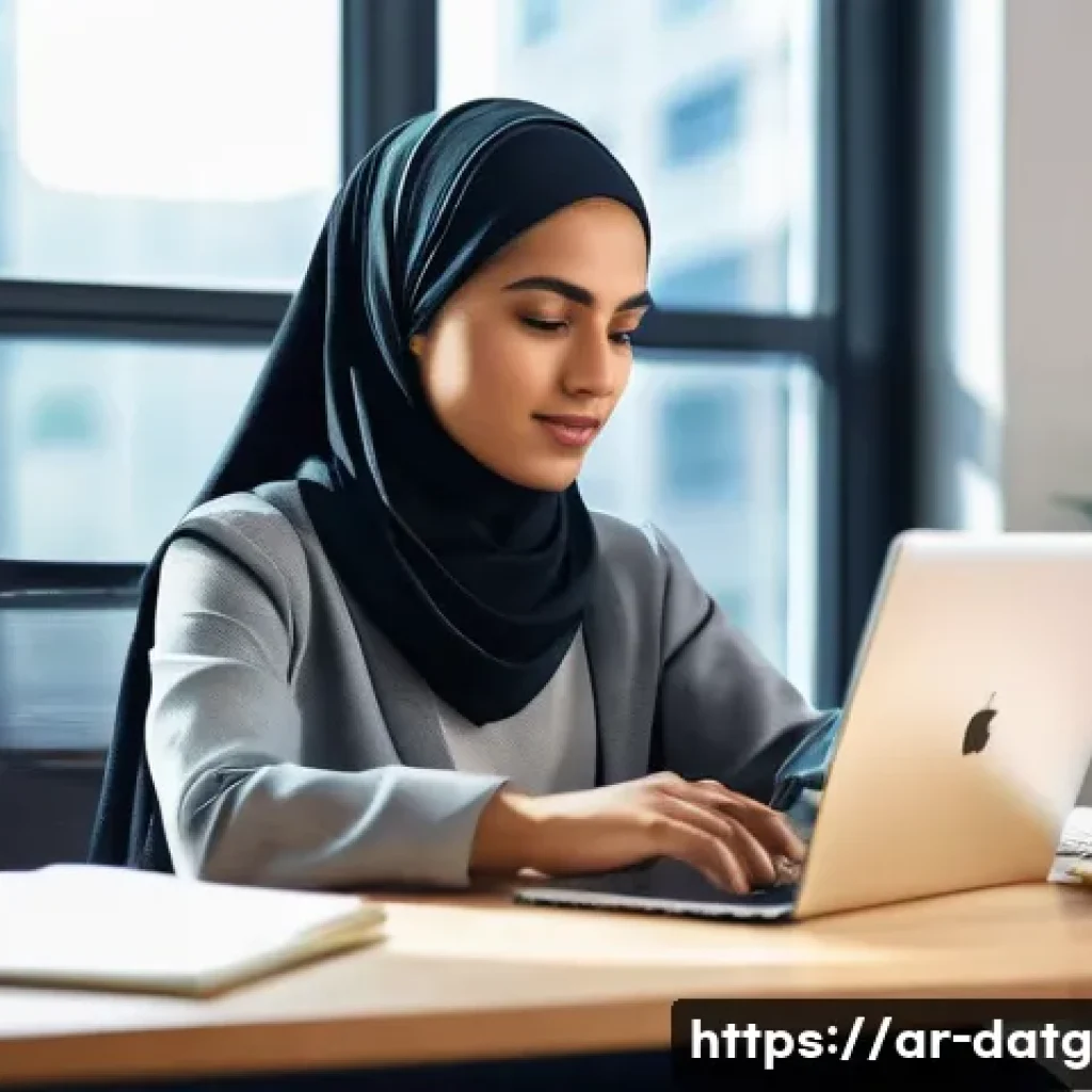 소셜 미디어 데이터를 활용한 의사결정 - **Prompt:** A discerning, modestly dressed Arab woman, appearing to be in her late 20s or early 30s,...